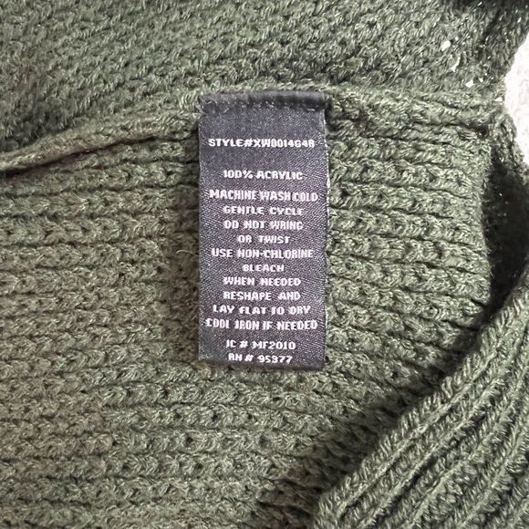 NWT SANCTUARY Olive Green Waffle Turtle Neck Sweater (M) - Picture 7 of 8